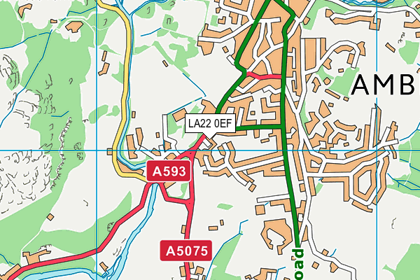 LA22 0EF map - OS VectorMap District (Ordnance Survey) LA22 0EF map - OS VectorMap District (Ordnance Survey)