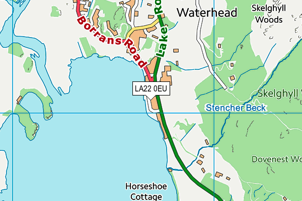 LA22 0EU map - OS VectorMap District (Ordnance Survey) LA22 0EU map - OS VectorMap District (Ordnance Survey)
