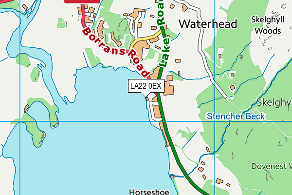 LA22 0EX map - OS VectorMap District (Ordnance Survey) LA22 0EX map - OS VectorMap District (Ordnance Survey)