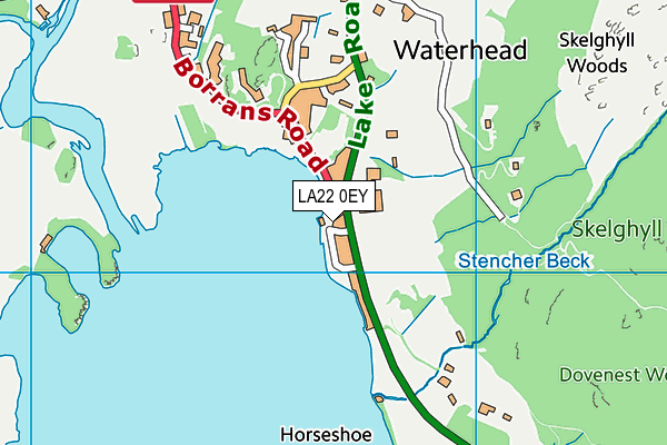 LA22 0EY map - OS VectorMap District (Ordnance Survey) LA22 0EY map - OS VectorMap District (Ordnance Survey)