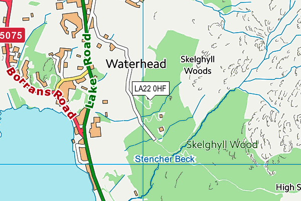 LA22 0HF map - OS VectorMap District (Ordnance Survey) LA22 0HF map - OS VectorMap District (Ordnance Survey)