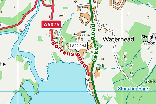 LA22 0HJ map - OS VectorMap District (Ordnance Survey) LA22 0HJ map - OS VectorMap District (Ordnance Survey)