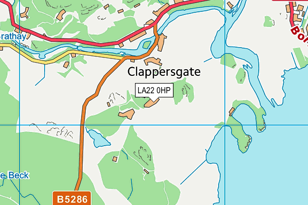 LA22 0HP map - OS VectorMap District (Ordnance Survey) LA22 0HP map - OS VectorMap District (Ordnance Survey)