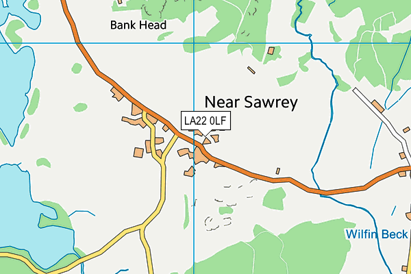 LA22 0LF map - OS VectorMap District (Ordnance Survey) LA22 0LF map - OS VectorMap District (Ordnance Survey)