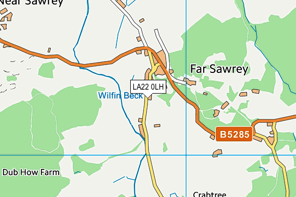 LA22 0LH map - OS VectorMap District (Ordnance Survey) LA22 0LH map - OS VectorMap District (Ordnance Survey)