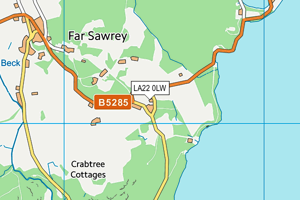 LA22 0LW map - OS VectorMap District (Ordnance Survey) LA22 0LW map - OS VectorMap District (Ordnance Survey)