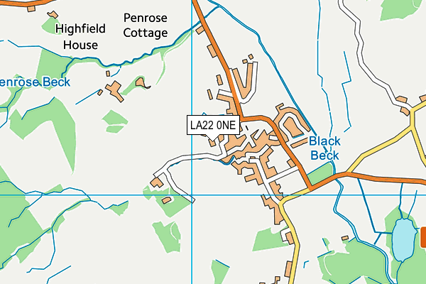 LA22 0NE map - OS VectorMap District (Ordnance Survey) LA22 0NE map - OS VectorMap District (Ordnance Survey)