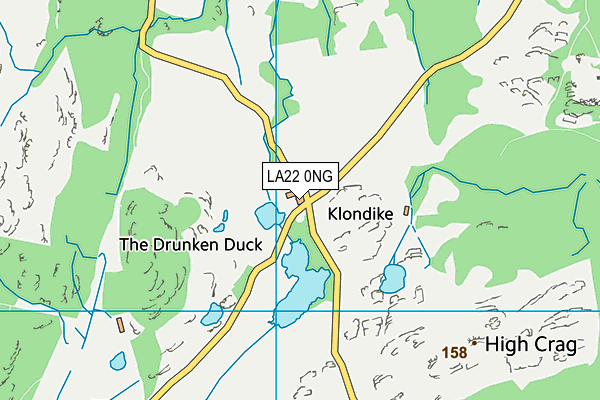 LA22 0NG map - OS VectorMap District (Ordnance Survey) LA22 0NG map - OS VectorMap District (Ordnance Survey)