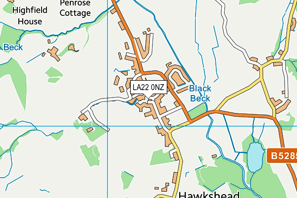LA22 0NZ map - OS VectorMap District (Ordnance Survey) LA22 0NZ map - OS VectorMap District (Ordnance Survey)