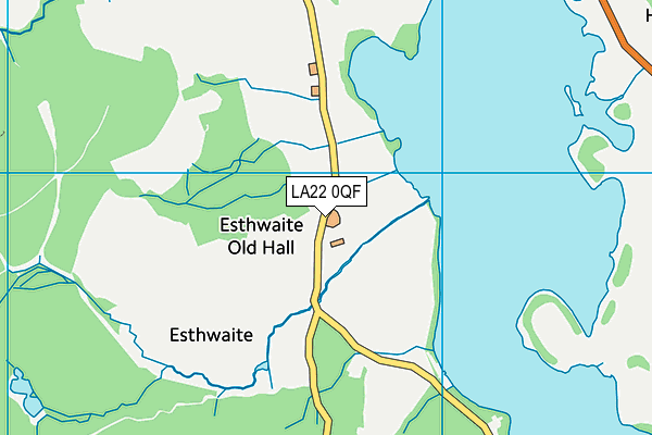 LA22 0QF map - OS VectorMap District (Ordnance Survey) LA22 0QF map - OS VectorMap District (Ordnance Survey)