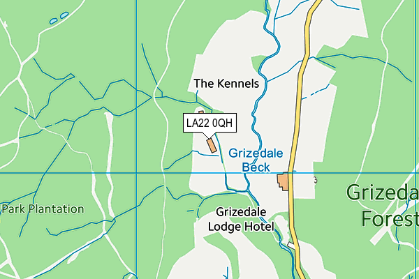 LA22 0QH map - OS VectorMap District (Ordnance Survey) LA22 0QH map - OS VectorMap District (Ordnance Survey)