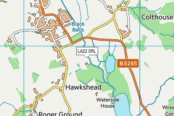LA22 0RL map - OS VectorMap District (Ordnance Survey) LA22 0RL map - OS VectorMap District (Ordnance Survey)