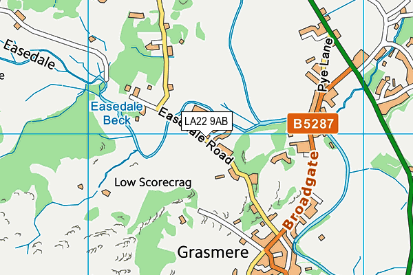 LA22 9AB map - OS VectorMap District (Ordnance Survey) LA22 9AB map - OS VectorMap District (Ordnance Survey)