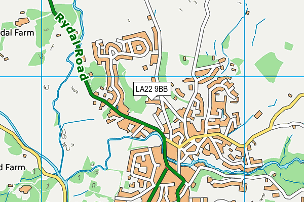LA22 9BB map - OS VectorMap District (Ordnance Survey) LA22 9BB map - OS VectorMap District (Ordnance Survey)