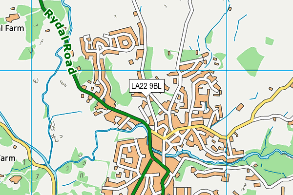 LA22 9BL map - OS VectorMap District (Ordnance Survey) LA22 9BL map - OS VectorMap District (Ordnance Survey)