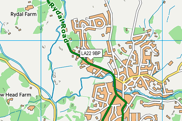LA22 9BP map - OS VectorMap District (Ordnance Survey) LA22 9BP map - OS VectorMap District (Ordnance Survey)