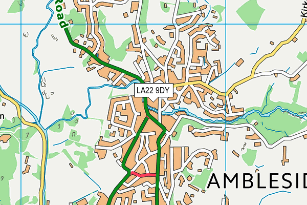LA22 9DY map - OS VectorMap District (Ordnance Survey) LA22 9DY map - OS VectorMap District (Ordnance Survey)
