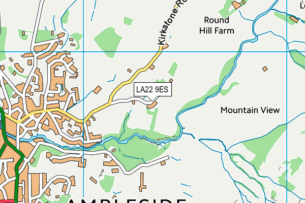 LA22 9ES map - OS VectorMap District (Ordnance Survey) LA22 9ES map - OS VectorMap District (Ordnance Survey)