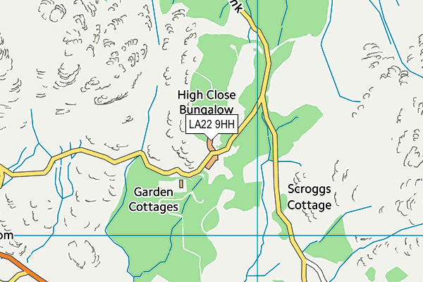 LA22 9HH map - OS VectorMap District (Ordnance Survey) LA22 9HH map - OS VectorMap District (Ordnance Survey)