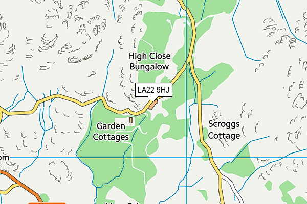 LA22 9HJ map - OS VectorMap District (Ordnance Survey) LA22 9HJ map - OS VectorMap District (Ordnance Survey)