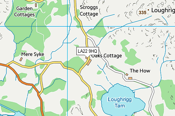 LA22 9HQ map - OS VectorMap District (Ordnance Survey) LA22 9HQ map - OS VectorMap District (Ordnance Survey)