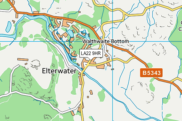 LA22 9HR map - OS VectorMap District (Ordnance Survey) LA22 9HR map - OS VectorMap District (Ordnance Survey)