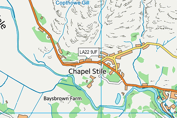 LA22 9JF map - OS VectorMap District (Ordnance Survey) LA22 9JF map - OS VectorMap District (Ordnance Survey)