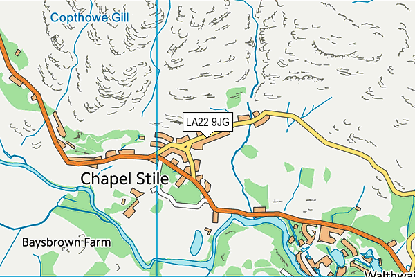 LA22 9JG map - OS VectorMap District (Ordnance Survey) LA22 9JG map - OS VectorMap District (Ordnance Survey)