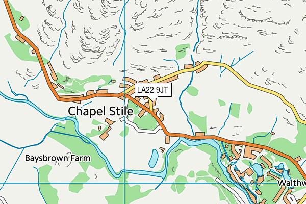 LA22 9JT map - OS VectorMap District (Ordnance Survey) LA22 9JT map - OS VectorMap District (Ordnance Survey)