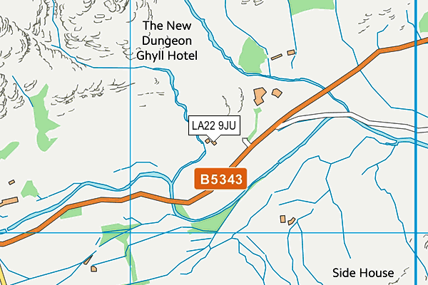 LA22 9JU map - OS VectorMap District (Ordnance Survey) LA22 9JU map - OS VectorMap District (Ordnance Survey)