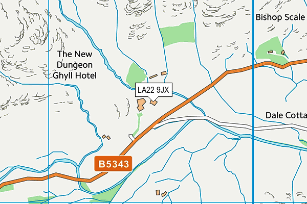 LA22 9JX map - OS VectorMap District (Ordnance Survey) LA22 9JX map - OS VectorMap District (Ordnance Survey)