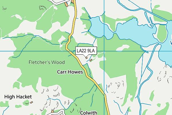 LA22 9LA map - OS VectorMap District (Ordnance Survey) LA22 9LA map - OS VectorMap District (Ordnance Survey)