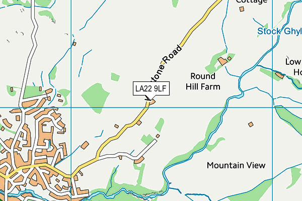 LA22 9LF map - OS VectorMap District (Ordnance Survey) LA22 9LF map - OS VectorMap District (Ordnance Survey)