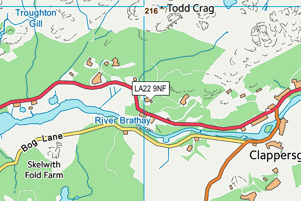 LA22 9NF map - OS VectorMap District (Ordnance Survey) LA22 9NF map - OS VectorMap District (Ordnance Survey)