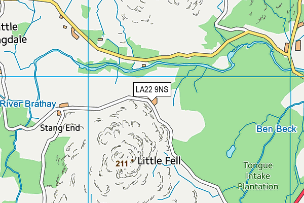 LA22 9NS map - OS VectorMap District (Ordnance Survey) LA22 9NS map - OS VectorMap District (Ordnance Survey)