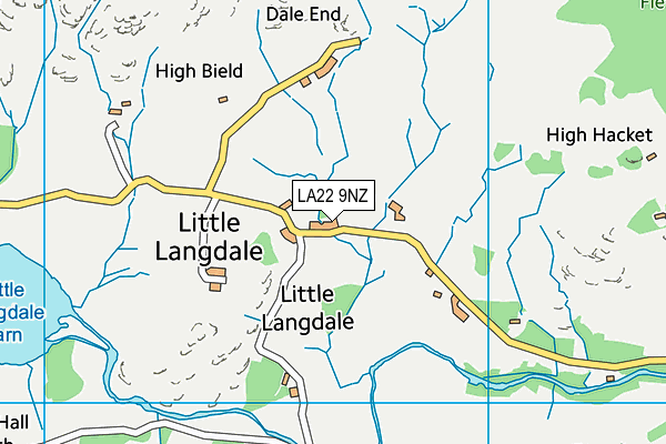 LA22 9NZ map - OS VectorMap District (Ordnance Survey) LA22 9NZ map - OS VectorMap District (Ordnance Survey)
