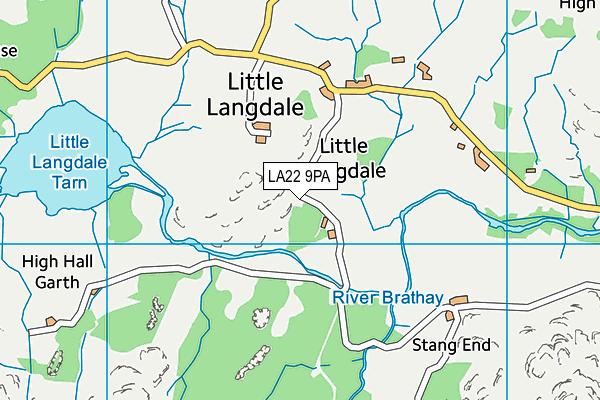 LA22 9PA map - OS VectorMap District (Ordnance Survey) LA22 9PA map - OS VectorMap District (Ordnance Survey)
