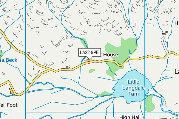 LA22 9PE map - OS VectorMap District (Ordnance Survey) LA22 9PE map - OS VectorMap District (Ordnance Survey)