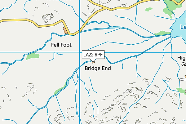 LA22 9PF map - OS VectorMap District (Ordnance Survey) LA22 9PF map - OS VectorMap District (Ordnance Survey)