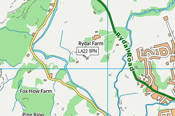 LA22 9PN map - OS VectorMap District (Ordnance Survey) LA22 9PN map - OS VectorMap District (Ordnance Survey)