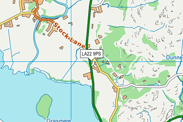 LA22 9PS map - OS VectorMap District (Ordnance Survey) LA22 9PS map - OS VectorMap District (Ordnance Survey)