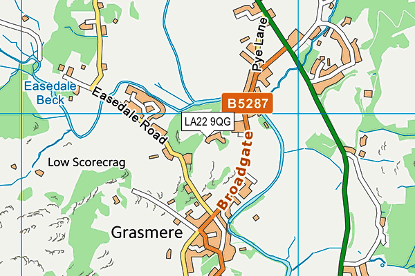 LA22 9QG map - OS VectorMap District (Ordnance Survey) LA22 9QG map - OS VectorMap District (Ordnance Survey)
