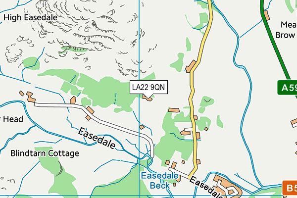 LA22 9QN map - OS VectorMap District (Ordnance Survey) LA22 9QN map - OS VectorMap District (Ordnance Survey)