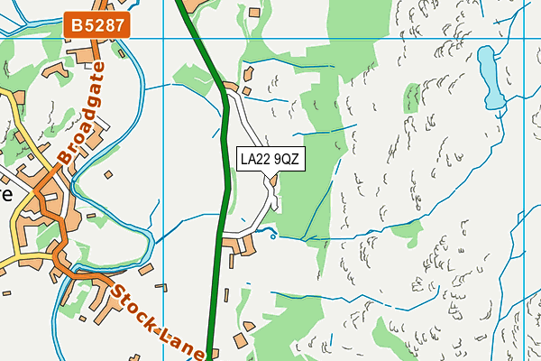 LA22 9QZ map - OS VectorMap District (Ordnance Survey) LA22 9QZ map - OS VectorMap District (Ordnance Survey)