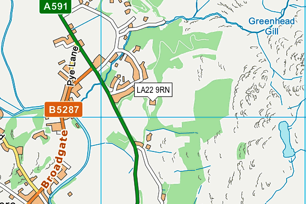 LA22 9RN map - OS VectorMap District (Ordnance Survey) LA22 9RN map - OS VectorMap District (Ordnance Survey)