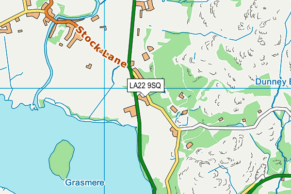 LA22 9SQ map - OS VectorMap District (Ordnance Survey) LA22 9SQ map - OS VectorMap District (Ordnance Survey)