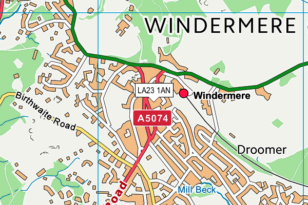 LA23 1AN map - OS VectorMap District (Ordnance Survey) LA23 1AN map - OS VectorMap District (Ordnance Survey)