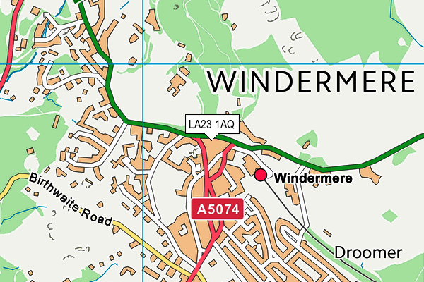 LA23 1AQ map - OS VectorMap District (Ordnance Survey) LA23 1AQ map - OS VectorMap District (Ordnance Survey)