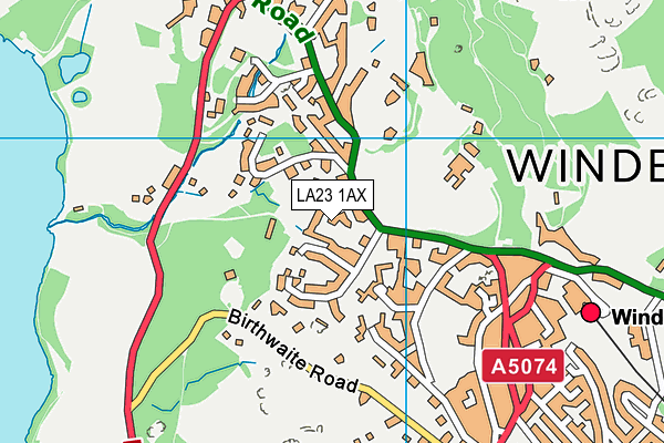LA23 1AX map - OS VectorMap District (Ordnance Survey) LA23 1AX map - OS VectorMap District (Ordnance Survey)