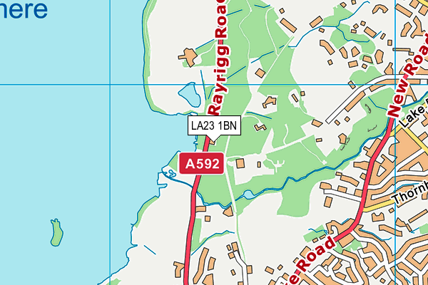 LA23 1BN map - OS VectorMap District (Ordnance Survey) LA23 1BN map - OS VectorMap District (Ordnance Survey)